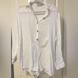 NWT Urban Outfitters romper jumpsuit linen cotton white